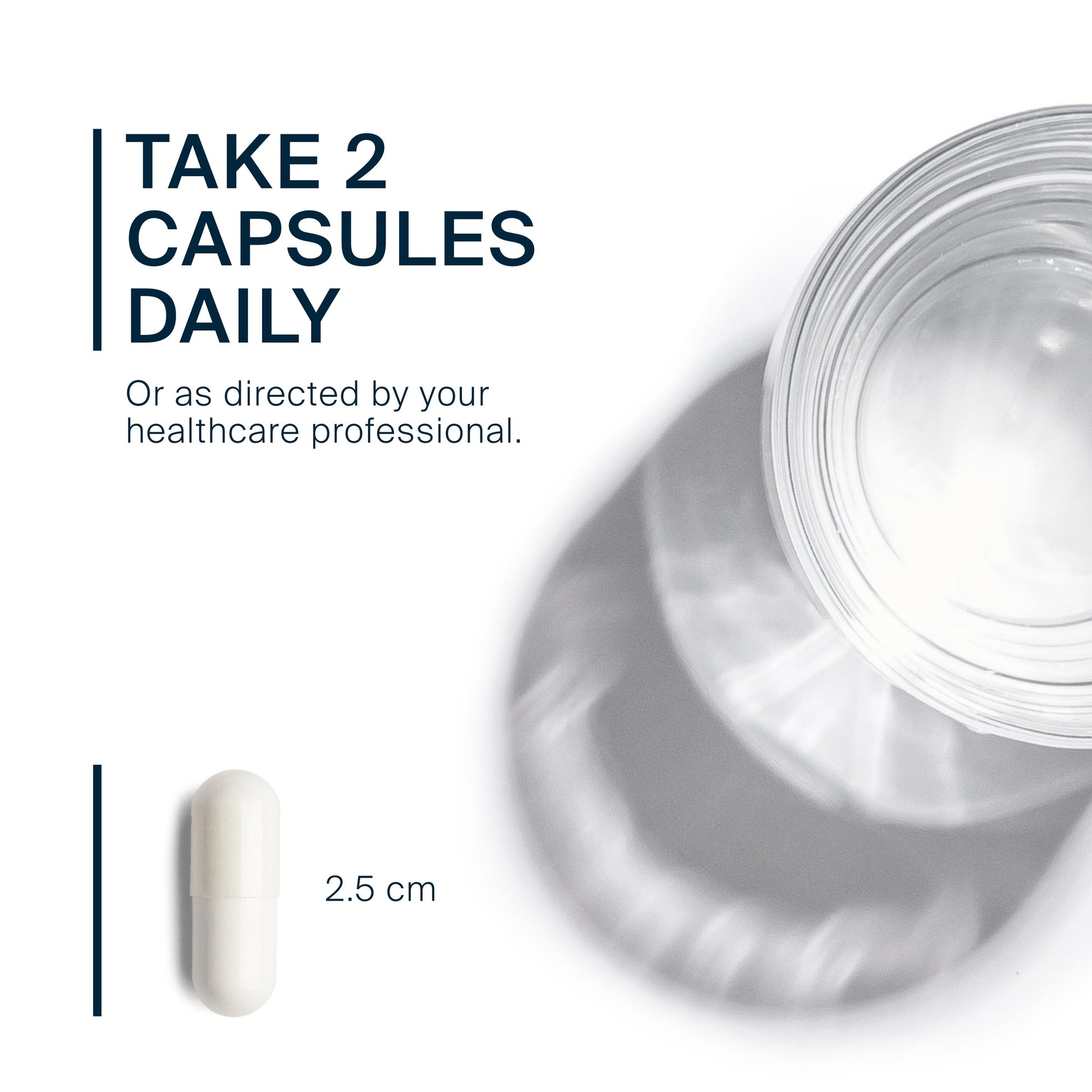 Vital Nutrients Triple Magnesium Complex take two capsules daily or as directed by your healthcare practitioner.